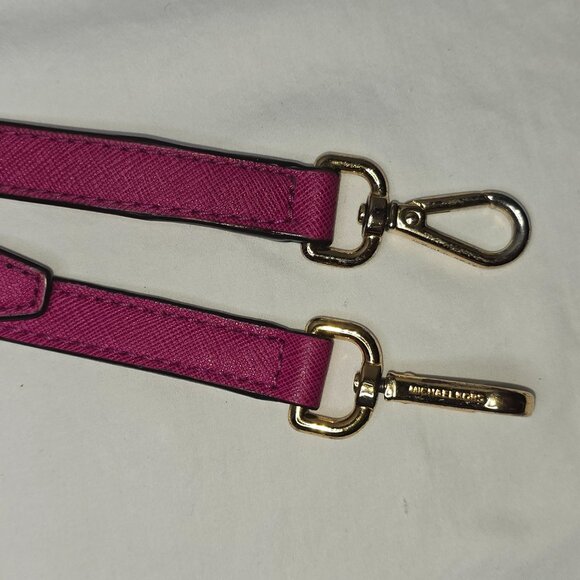Michael Kors Fuschia Pink Saffiano Leather Adjustable REPLACEMENT STRAP ONLY - Picture 4 of 4